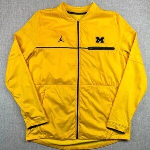 Nike Shield Jordan Michigan Wolverines Full Zip Sideline Jacket Men L Yellow XXL